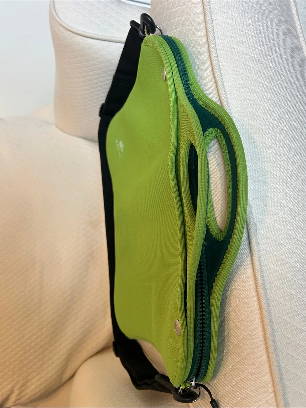 Built NY Green Neoprene Laptop Sleeve with Detachable Strap